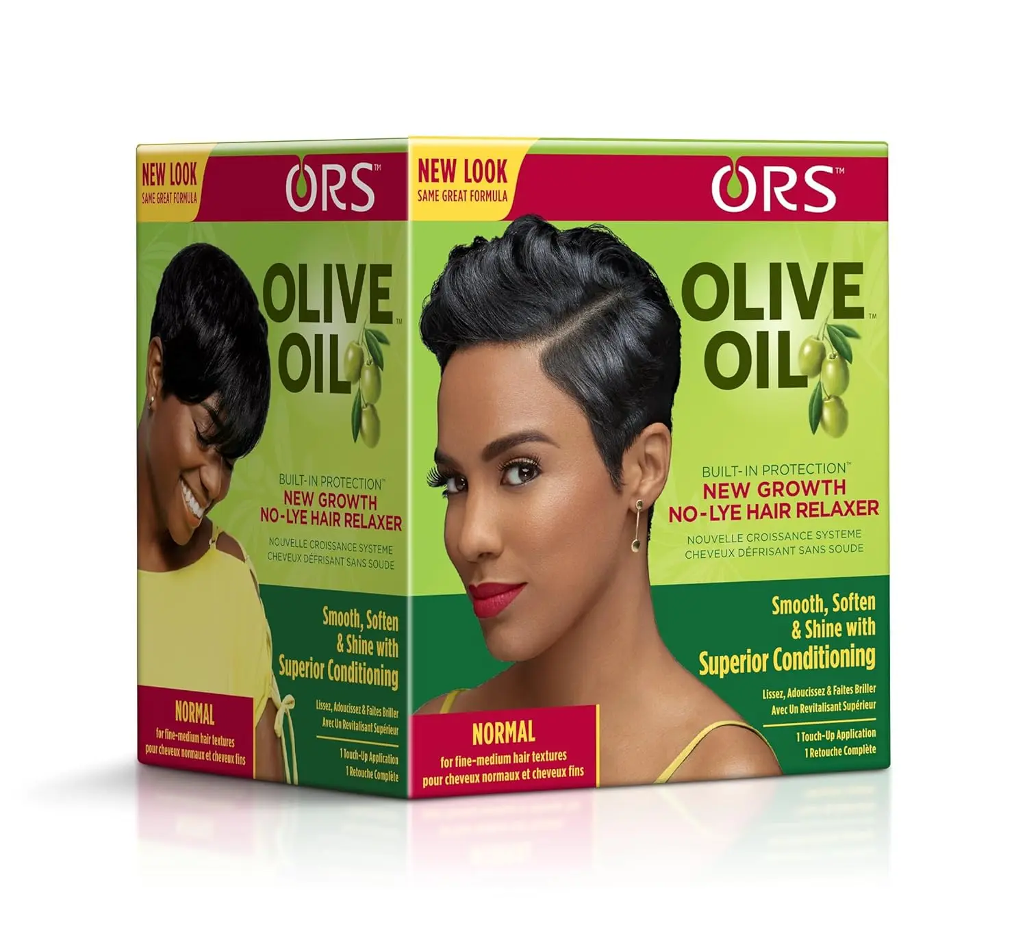 ORS Olive No-Lye Hair Relaxer - Normal Strength, Built-In New Growth Protection, Moisturizing Haircare Treatment for Smooth Results & Hair Growth Support, Hair Relaxers
