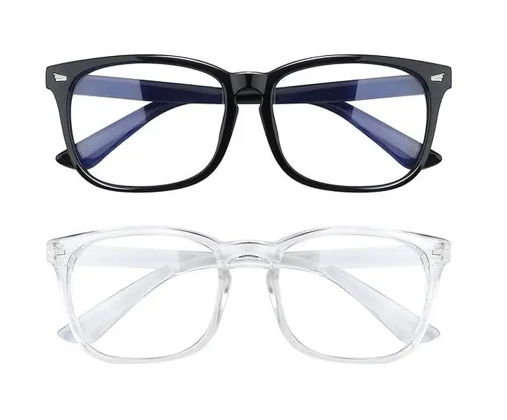 Anti-Blue Light Gaming Glasses - 2026 Stress Reduction Eyewear with Anti-Reflective Polycarbonate HD Lenses, Sturdy Frame, Replaceable Lenses, Lightweight Flexible Springy Arms for Men, Party Bag & Gift Home Supply