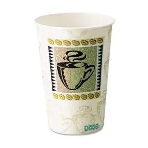 Dixie Disposable Paper Hot Cups, 10 oz, Coffee Haze Design, 25-Pack Individual Pack Cups
