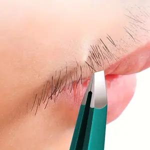 High Precision Flat Tweezers for Men & Women, Easy Hair Removal, Beard Trimming, Eyebrow Grooming, Single Item Pack