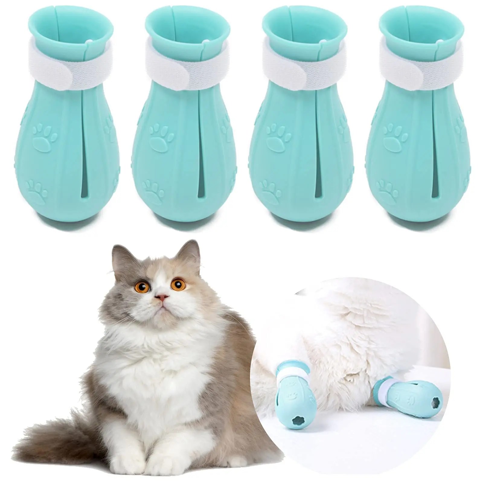 Cat Paw Covers Anti-Scratch Claw Protector, Washable Comfort Fit Design, Durable & Stylish Protection for Cats
