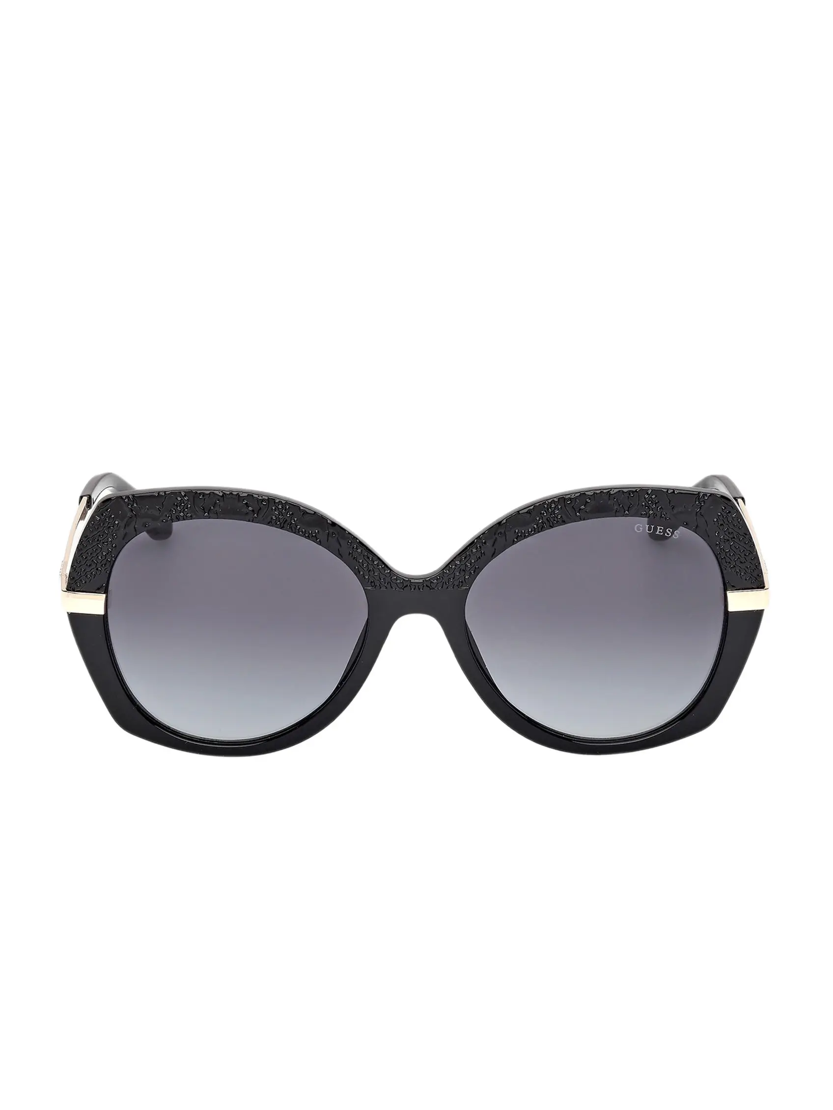 GUESS Female Geometric Transparent Plastic Sunglasses