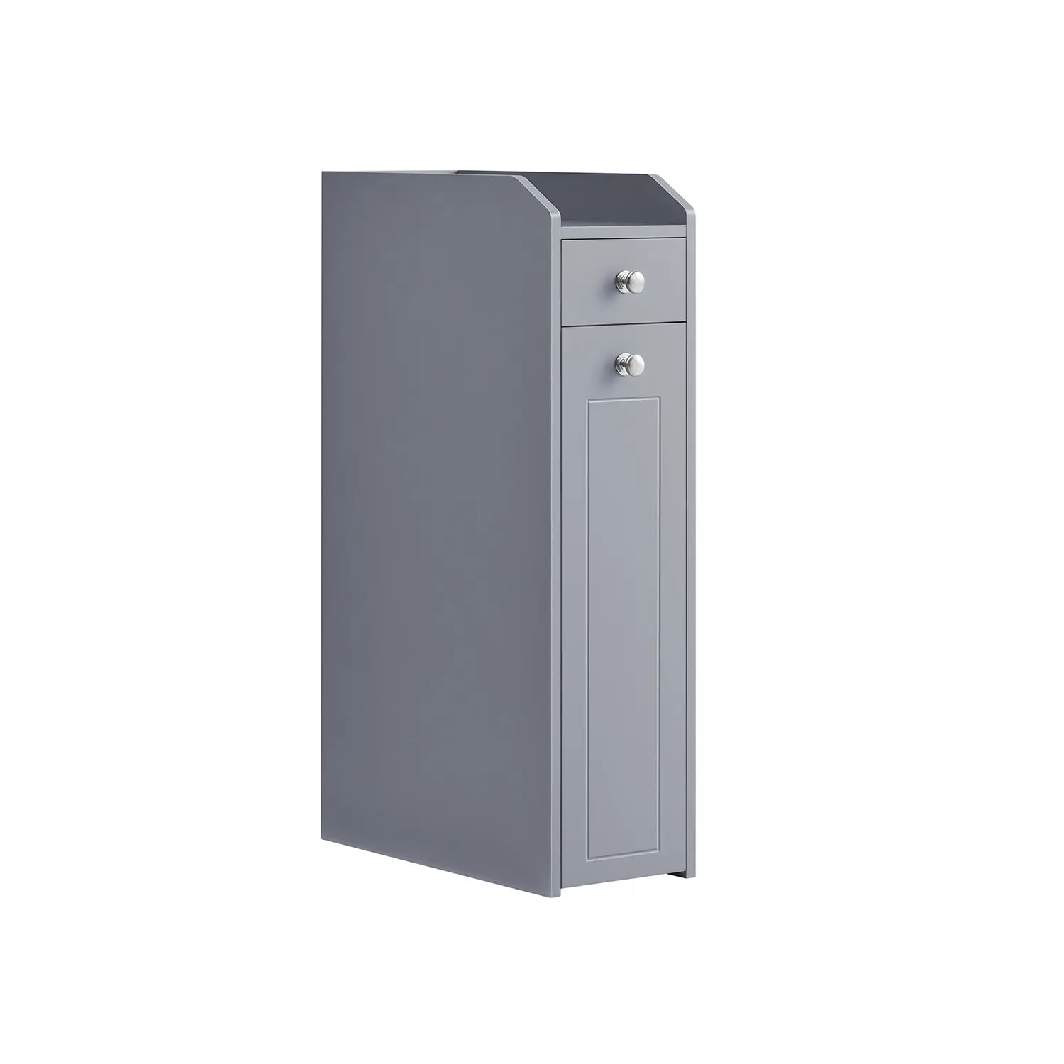 VASAGLE Small Slim Bathroom Storage Cabinet - Tiered Organizer Storage Bins with Lids, Home Supply Organizer, Slide-Open Storage Bins With Lids