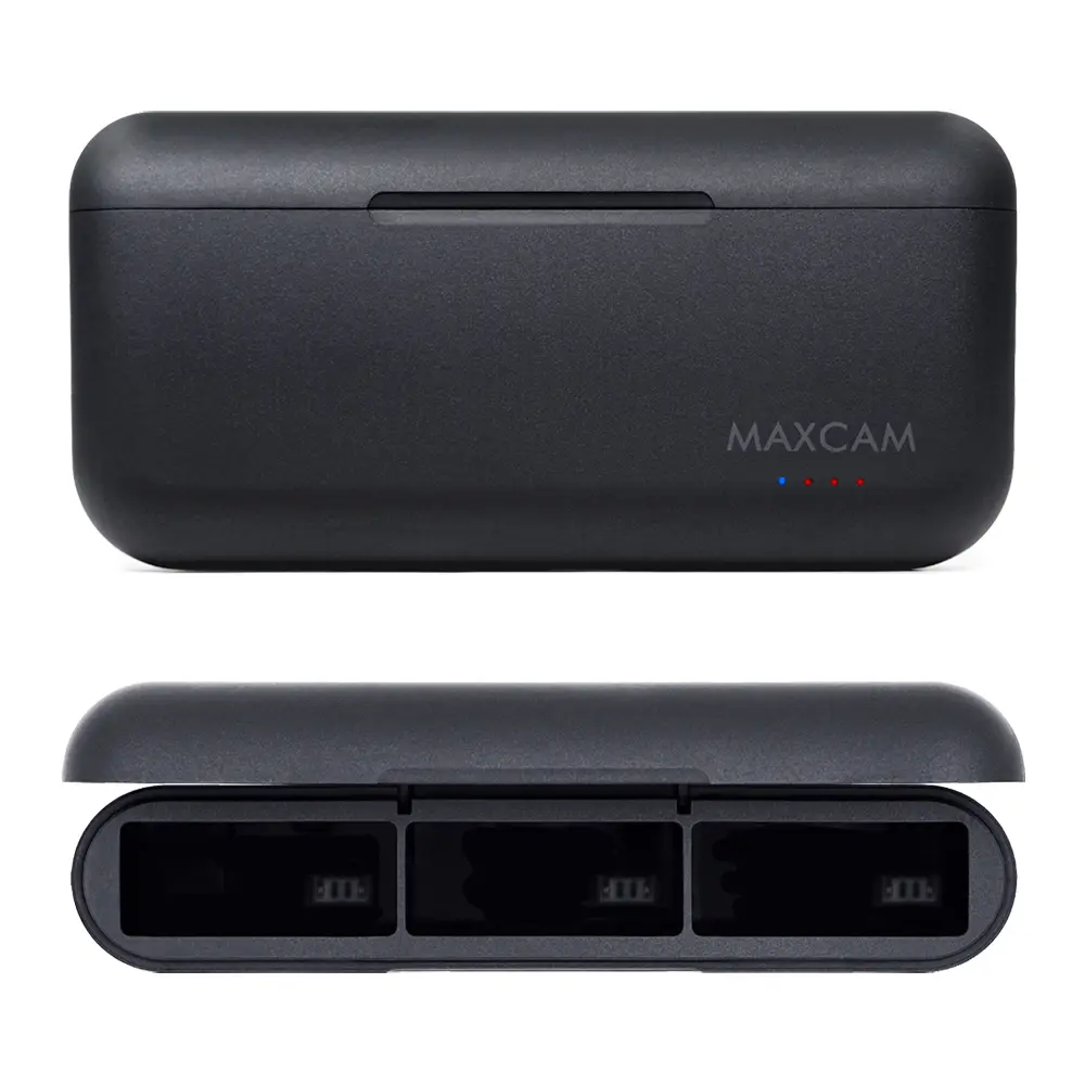 MAXCAM Power Triple Battery Charger for GoPro Hero 13 Enduro Battery Black