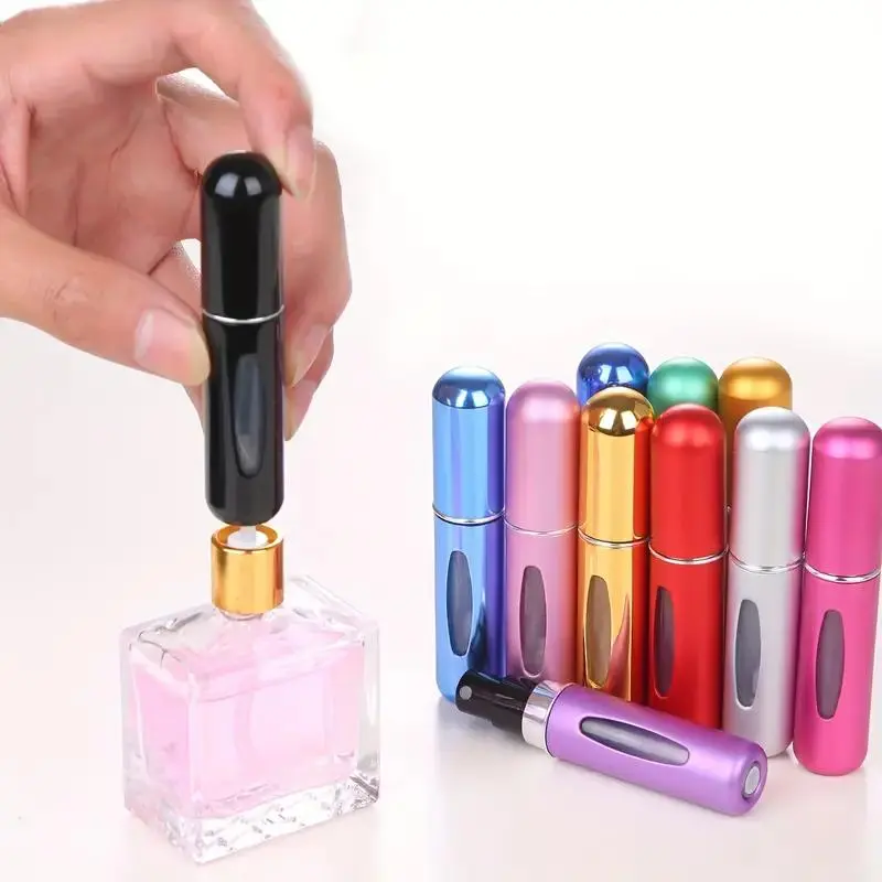 Portable Perfume Atomizer, 8 Counts Refillable Empty Perfume Bottles, Mini Perfume Atomizer for Travel & Makeup, Cosmetics Makeup Tools, Travel Pump Bottle