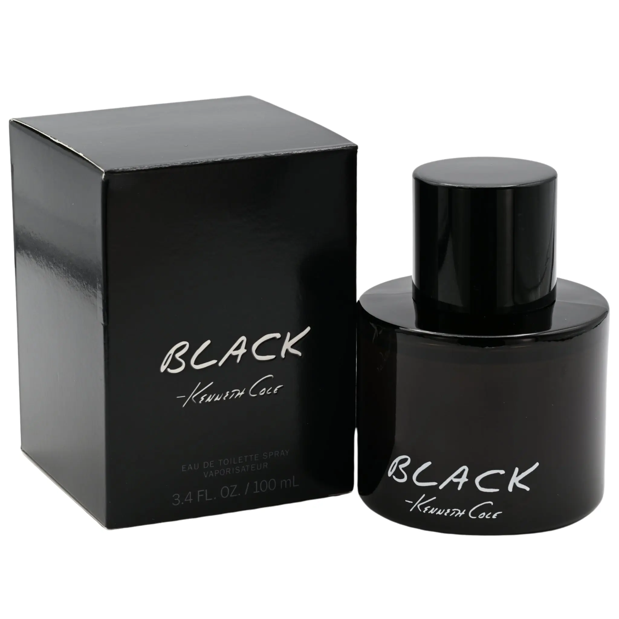 Kenneth Cole BLACK Men's Fragrance - 3.4 fl oz Alcohol-Based Luxurious Botanical Minty EDT EDP, Aromatic Citrus Cedarwood Woody Blend with Amber Base, New in Box (Men's Fragrances Collection), Botanical Men's Fragrance