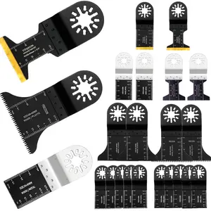 Titanium Oscillating  , 20 count Oscillating Tool  Kits for Metal,  and Plastic Compatible with -Lock Tools