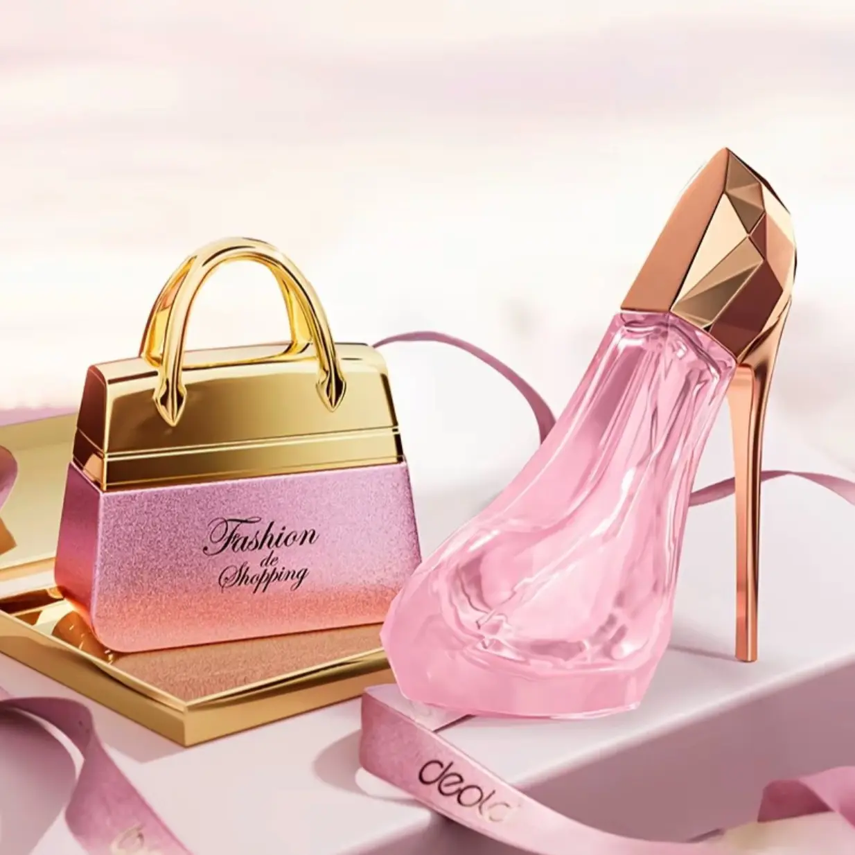 2PCS 1.7Oz(50ML)+1.01Oz(30ML) Women's Perfume Fragrance Duo, Edp Perfume Fragrance, Floral Scent Perfume, Suitable For Daily Wear,Parties And Gifts,Heel Design Bottle,Mixed Packaging,Multi-Functional Use,Chic Packaging, Eau De Parfum, Edp Gift Set