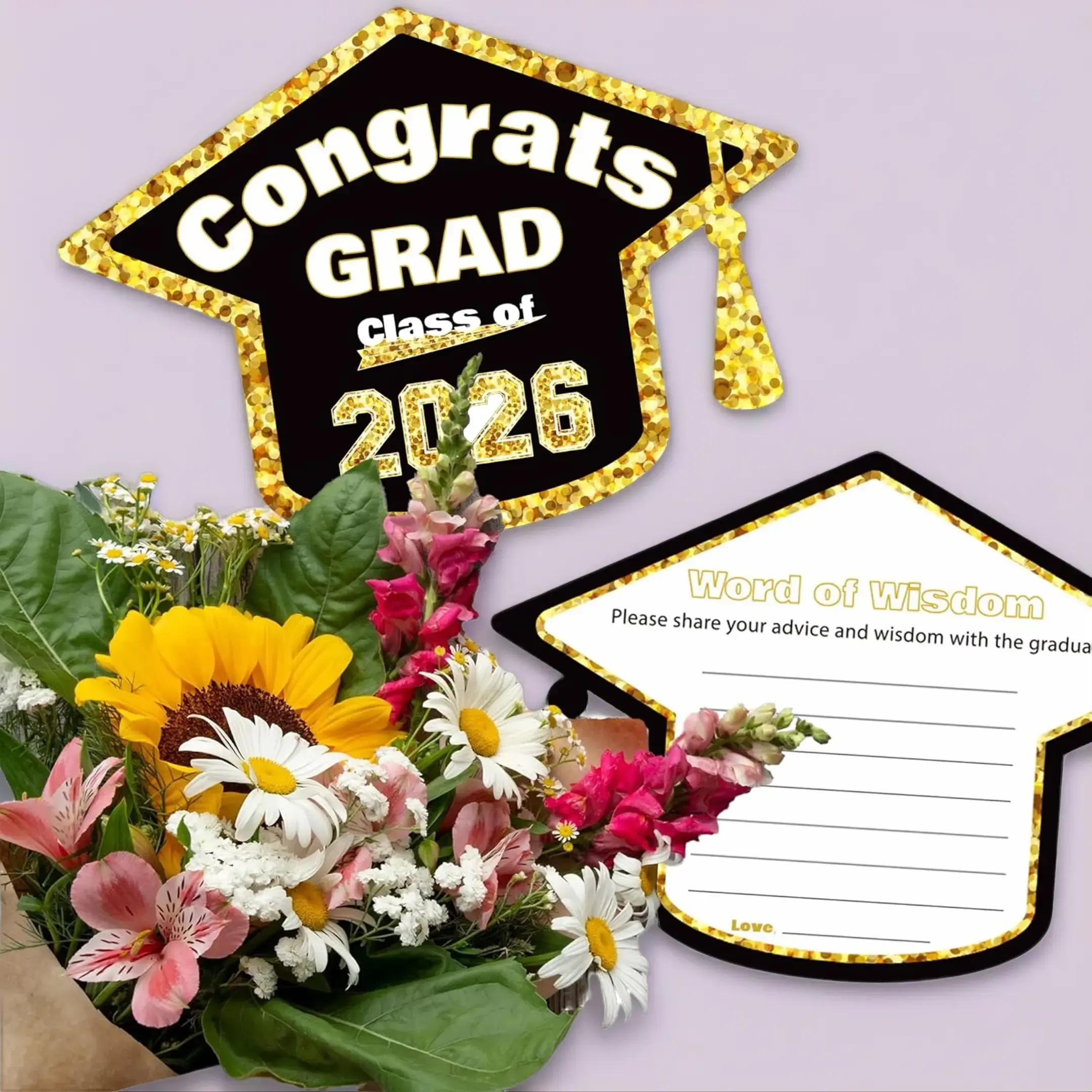Advice for the Graduate Cards - 40 Pack Advice and Wishes Cards - Graduation Party Decorations - Graduation Decorations Class of 2026 2027 | Congrats Grad Card for Class of 2026 Announcements