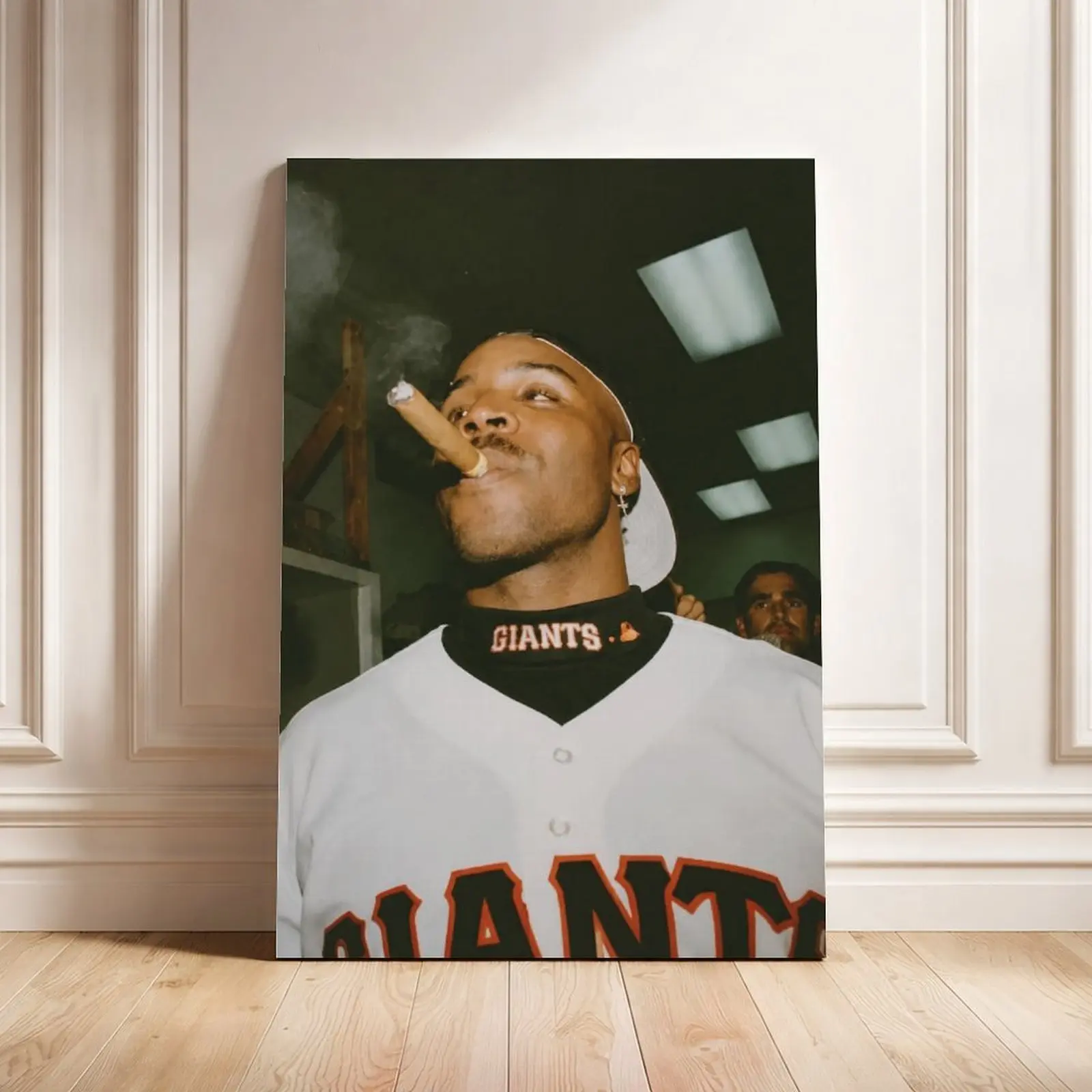 Barry B0nds Vintage Baseball Poster, Baseball Fan Poster, Canvas Wall Art Print, Collectible Athlete Poster, Vintage Sports Print, Sports Fan Wall Decor for Bedroom Dorm Office, Wall Art Gift