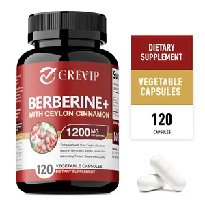 GREVIP - Berberine + Ceylon Cinnamon Extract - Supports Digestive and Immune Health - 120 Dietary Capsule Supplement