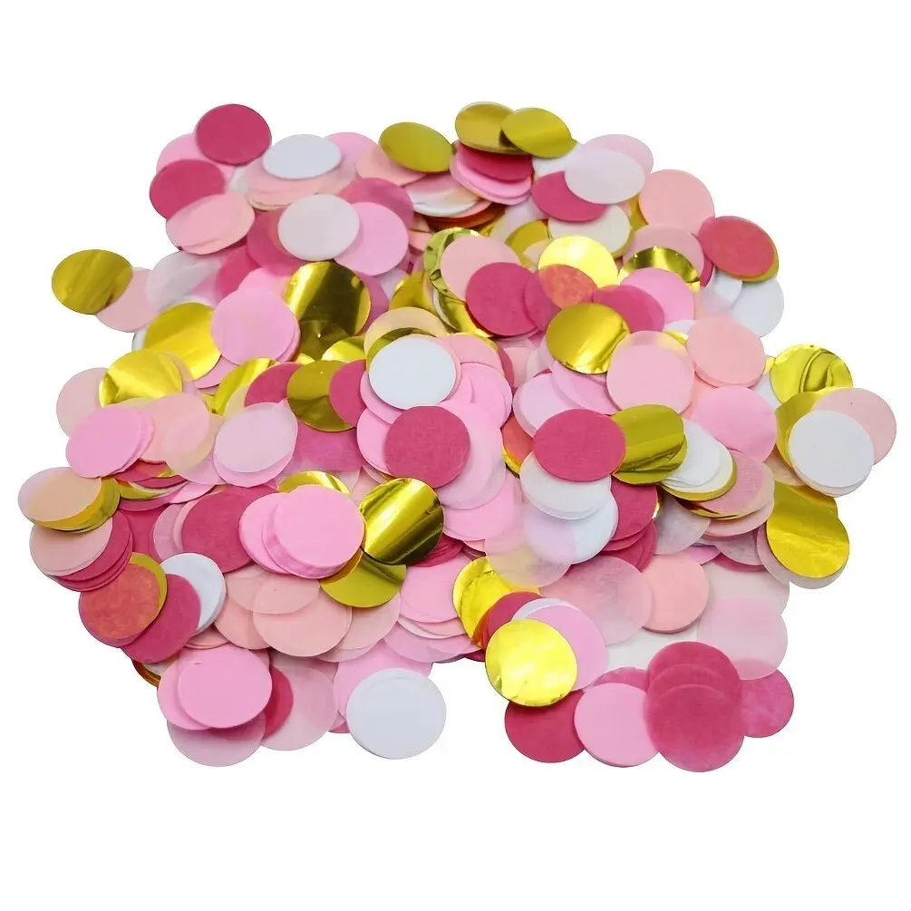1500pcs Mixed Color Dot Paper Confetti, Round Thin Papers for Party Decorations, Confetti Design, Birthday Wedding Supplies, 20g Pack