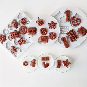 3pcs Chocolate Silicone Mold Set, Mini Fondant Molds, Candle Silicone Mould, DIY Jewelry Molds, Aromatherapy Plaster, Jewelry Making Mold, Suitable For Chocolate, Fondant, Clay Shaping, Dripping Glue, Reusable, Easy Demoulding, Easy To Clean