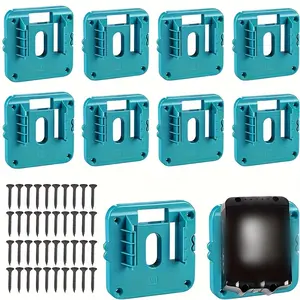 10-Pack Premium 18v Battery Holders, Wall-Mounted Storage, Easy Access, Organize Work Cart, Shelves, Tool Box, Fits Bl1860, Bl1850, Bl1840, Bl1830 Batteries