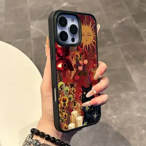 Chic Magnetic Case for iPhone11/12/13/14/15/16/17/promax Mystical Collage Art MagSafe Ready, Anti-Slip, Ultra Thin | Aesthetic Touch for Daily Use