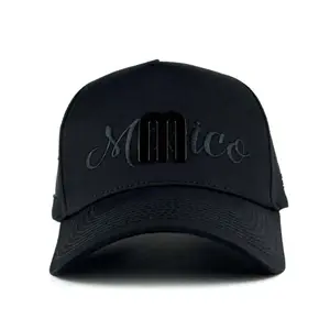 " MEXICO "  Signature Embroidered & Metal Cap ( Black / Black )