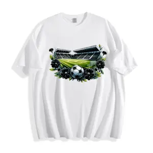Soccer Stadium Watercolor T-Shirt, 2026 World Cup Football Field Flower Graphic Tee, Men's/Women's Casual Sports Shirt, Gift for Soccer Fans, Game Day Apparel