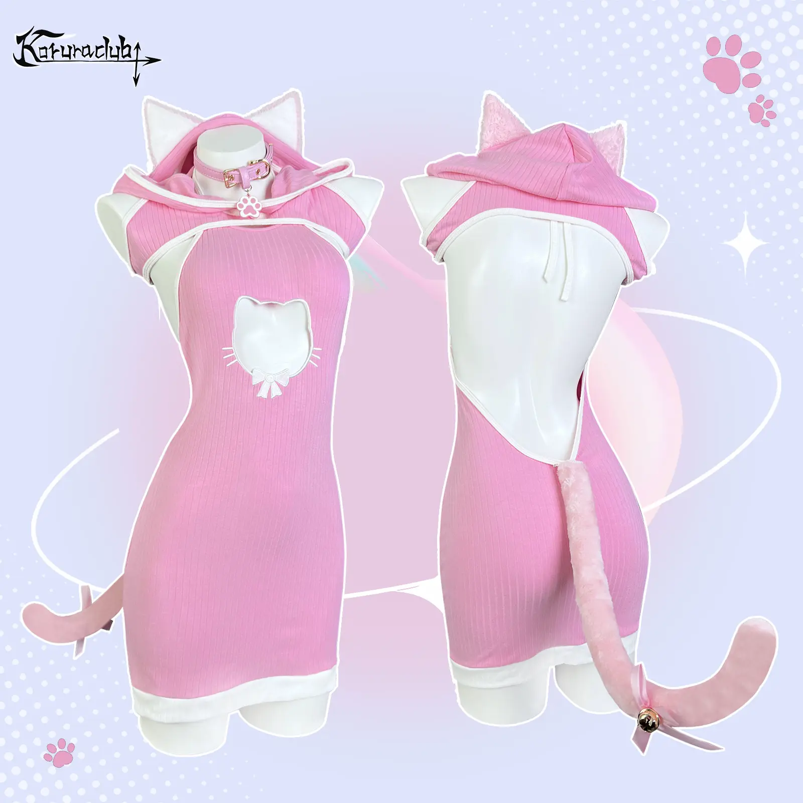 KORURACLUB Women Cute Cat Outfit Costume Party Wear KO92