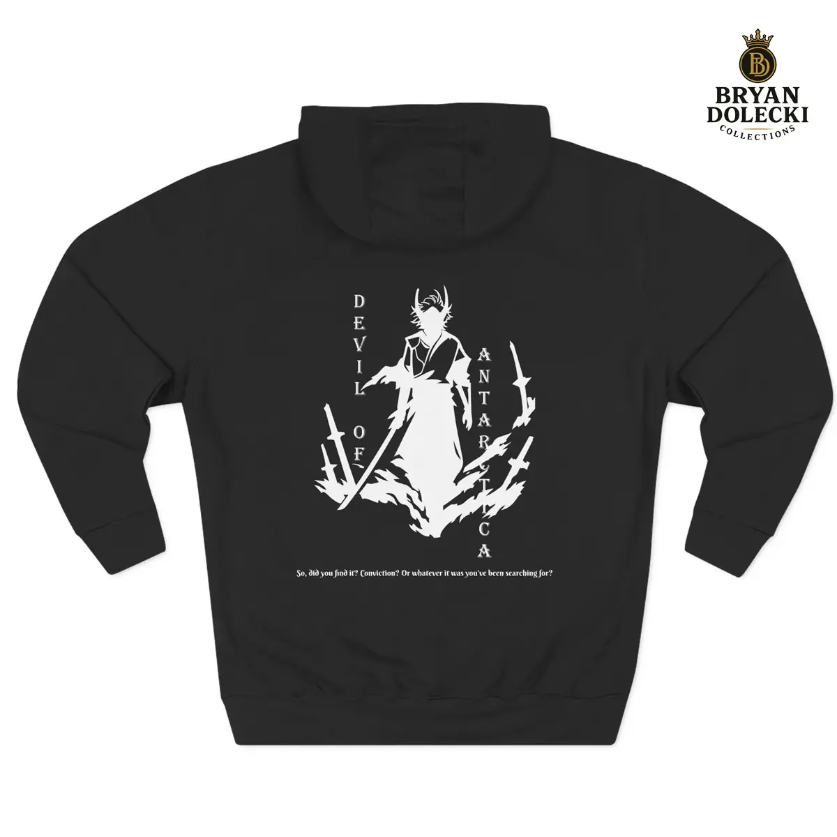 Devil of Antarctica Hoodie, Shadow Slave Inspired Graphic Hoodie, Unisex Dark Fantasy Streetwear