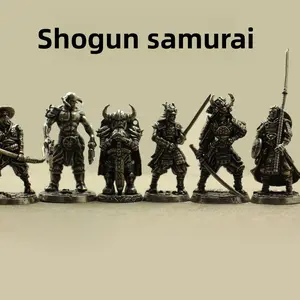 Japanese Samurai Warrior Action Figure 1/6 Scale Collectible Model Ancient Toy with Detachable Accessories for Desktop Decoration Car Ornament, Tiny Sculpture