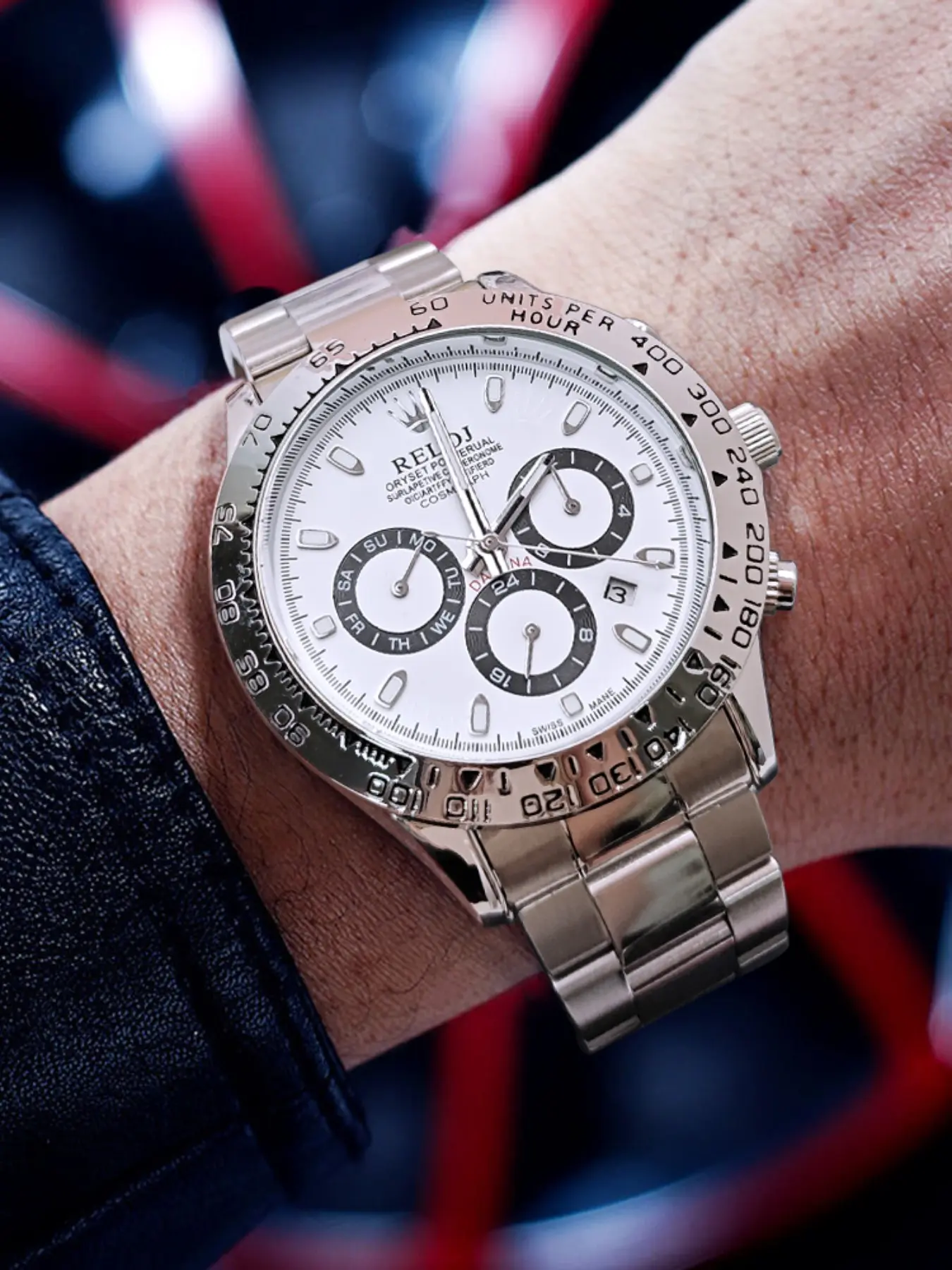 Men's Meteorite Di Series High-End Business Watch, Full Auto Mechanical, Skeleton Design, Stainless Steel Strap, Multifunctional Calendar, Chronograph Watch, Automatic Skeleton Wristwatch, Chronograph Analog Watch, Mechanical Watches