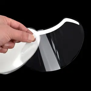 Transparent Plastic Face Shield For Hair Salon, 10pcs Shower Face Eye Shields, Clear Visors Eye Protector Makeup Protective Eyebrow Shower Visor for Eyelash Extensions
