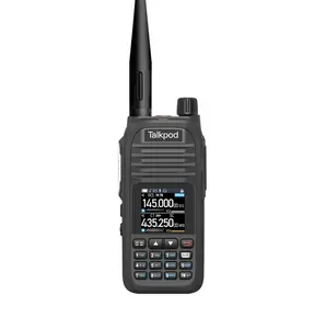 Talkpod A36SE GMRS Amateur Ham Two-Way Radio 512 Channel, 5W, 7-Band Receive With AM AIRBAND VHF UHF (Black) Audio Walkie