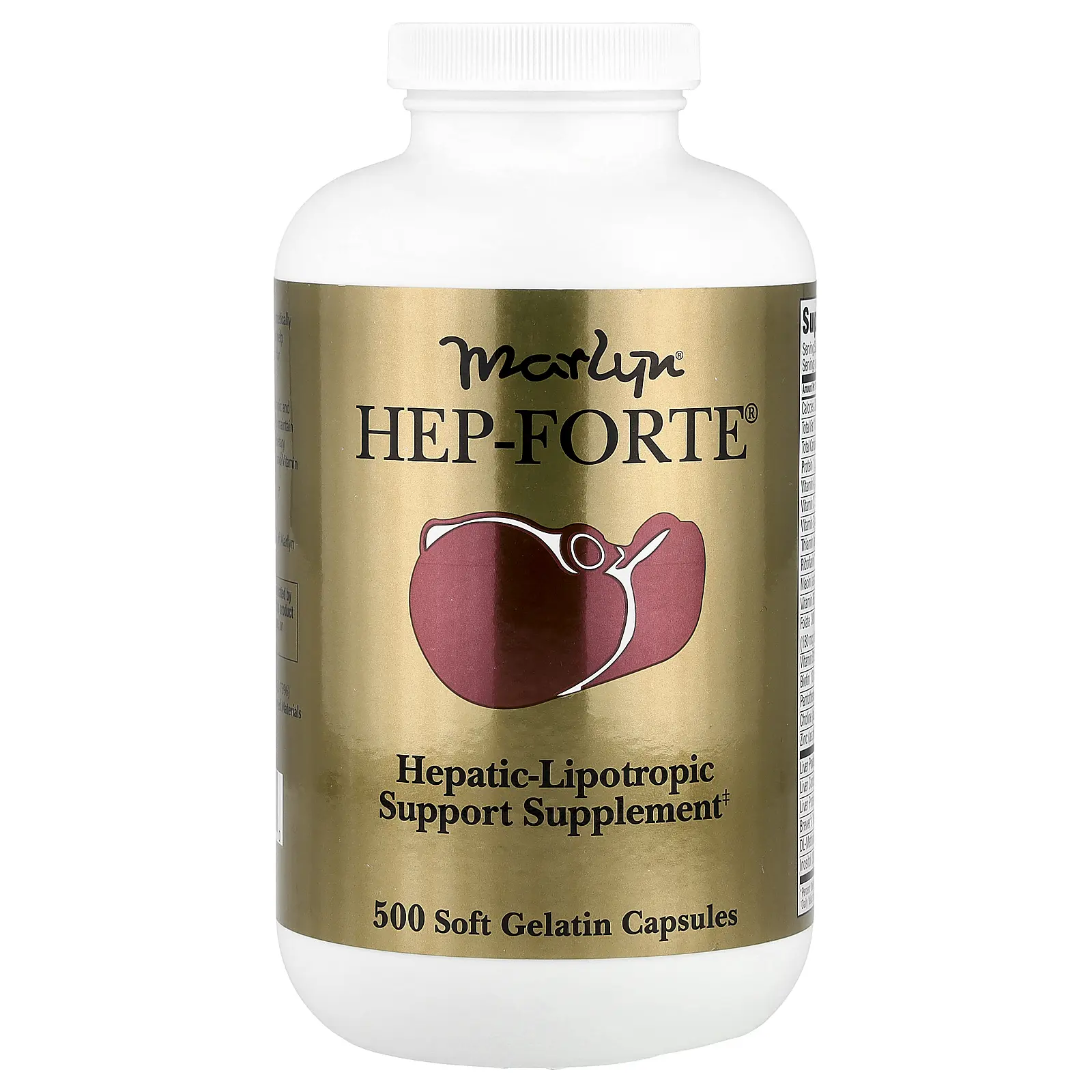 Naturally Vitamins Marlyn®, Hep-Forte®, 500 Soft Gelatin Capsules