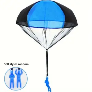 Parachute Toy, 1 Count Hand Thrown Mini Parachute Toy, Fun Outdoor Toy, Flying Toy for Family