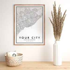 Custom Map Print, City Map Download, City Print, Custom Hometown Map, Valentines Day Gift