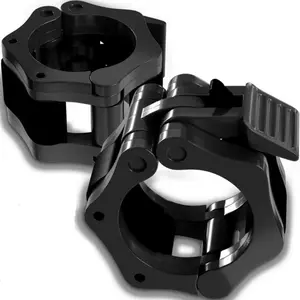 Olympic Barbell Clamps Set, Quick Release Non-Slip Clips for 1 & 2 Inch Bars, Fitness Accessories, Gym Accessories, Professional Cross Training Equipment (2 Pieces)