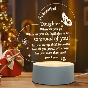 Unique Night Light Led Home Decor Gift for Daughter, Perfect Birthday Graduation Wedding Mother's Day Present, Dad Mom Parents Gift Idea Decorative Led Lights