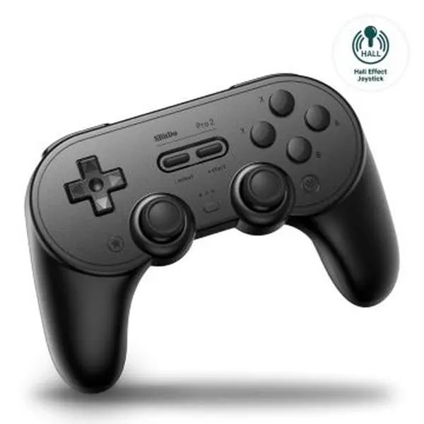 8BitDo Pro 2 Bluetooth Controller (Hall Edition) for Switch, PC & Mac - Black