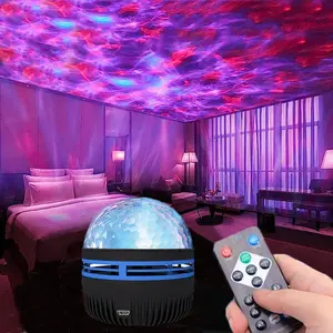 USB Powered Starry Sky Projector Night Light, Multifunctional Water Ripple Projector Light with Remote Control, Decorative Atmosphere Light, LED Projector, Home Projector