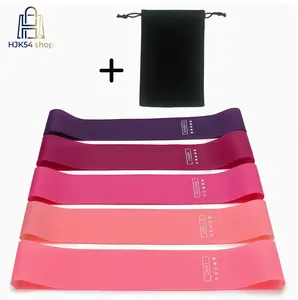 5PCS Resistance Bands Set with Carry Bag & User Manual, 5-40LB Mini Loop Exercise Bands for Home Gym, Yoga, Pilates, Legs & Glutes Workout, Non-Slip Fitness Booty Bands,summerwins