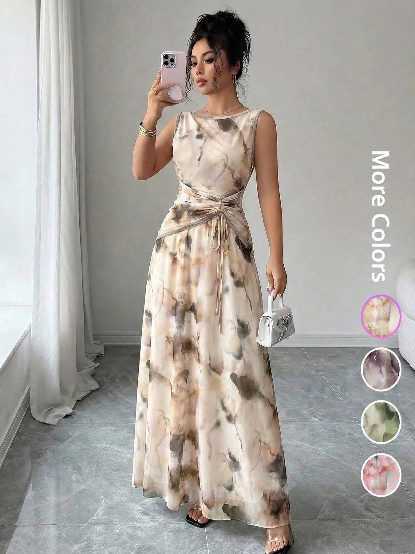new york formal dress shops Milly Lily Floral Satin Maxi Dress