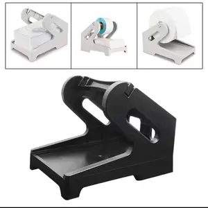 Label Holder Desktop Printer Accessory Supplies Shipping Label Stand for Rolls and Fanfold Labels Supermarket Factory Office Portable Handheld Black on QWERTY Bluetooth Thermal