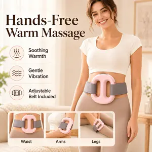 Fascia Massager Electric Massage Ring Body Muscle Relaxer Wireless Rechargeable Adjustable Portable Lightweight Ergonomic for Ease Tension and Speed Recovery for Fitness Enthusiasts and Athletes Mat Full Heated Foldable