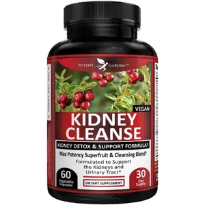 Kidney Support Supplement with Chanca Piedra & Uva Ursi, Herbal Formula for Urinary Tract, Bladder & Kidney Function Support, 60 Vegan Capsules