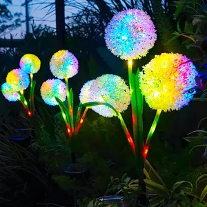 Solar Lights Outdoor Garden Decor: Upgraded Solar Dandelion Garden Light Decorative Landscape Lighting - Waterproof Outside Color Gift for Mothers Day Decoration for Yard Lawn Patio