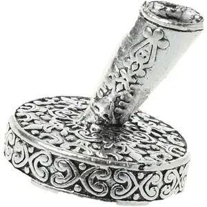 1 count  Round Metal Insertion Pen Holder  Quill Dip Pens Base for School Office Supplies Student