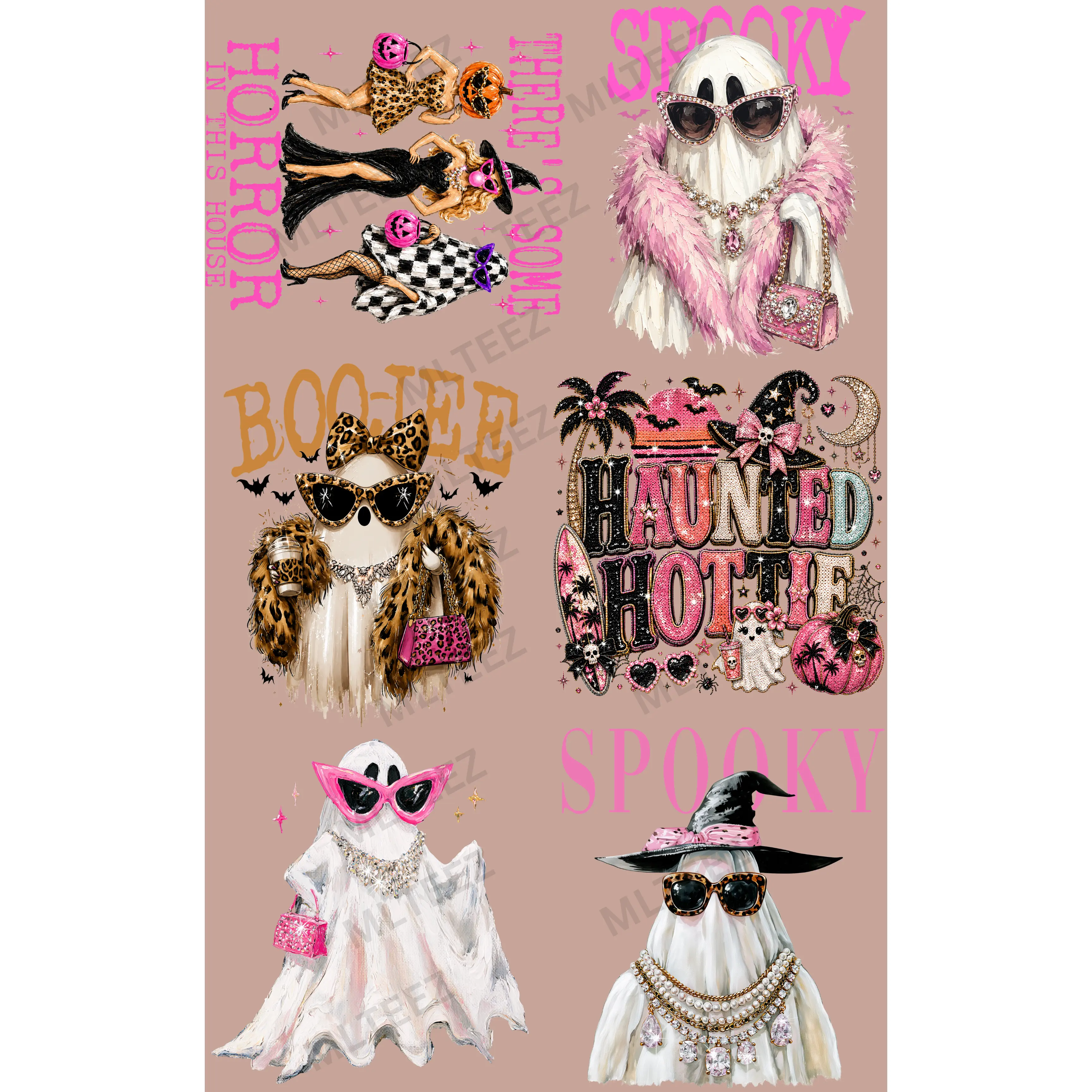 THERE'S SOME HORROR IN THIS HOUSE (1) PREMADE GANGSHEET - 22X36 DTF TRANSFERS - DIRECT TO FILM