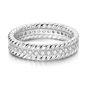 925 Sterling Silver Ring, Elegant Ring with Cubic Zirconia, Perfect Gift for Lovers, Family, Mother's Day Gift