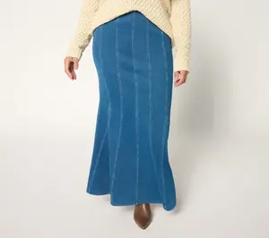 Women with Control Prime Stretch 2 Denim Regular Godet Skirt