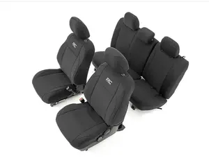 Rough Country Front & Rear Neoprene Seat Covers for 2016-2022 Tacoma - 91031, Black