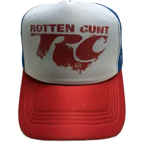 Junker Designs RC Trucker Foam Hat with Adjustable SnapBack Red & White Design