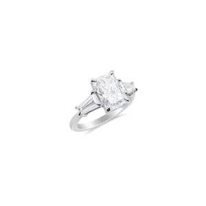MEIRA T: Lab Diamond Engagement Ring: Emerald Cut
