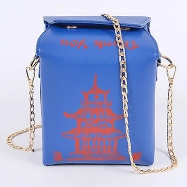 Take Out Box Clutch Purse Royal Blue