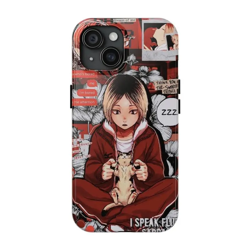 Kozumr.Kenma Nekoma Tough Safety Cover, Shockproof TPU Cellphone Case for iPhone 12-17 (Pro Max, Pro Plus) & Samsung S23-S25 Handheld Devices Mobile Phone Accessories, Protective Shell, Slim Cover