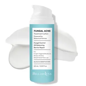 BellamiLuxx Fungal Acne Treatment Lotion: Effective Face & Body Pimple Cream for Bumps, Clusters, Itch & Redness – Fungal Prone Skin Acne Treatment Moisturizer for Teens & Adults with Natural Actives